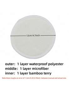 10 片装可水洗可重复使用的哺乳布垫，附赠 1 个迷你收纳袋 - 彩色 - 查看 2