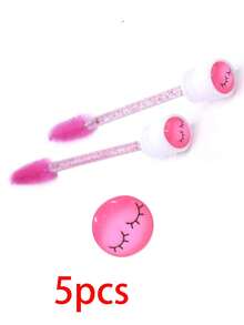Bộ 10 cọ trang điểm mắt hình mặt cười lấp lánh, có nắp đậy chống bụi, có thể tái sử dụng, cọ chuốt mascara lấp lánh, hộp đựng trong suốt, cũng có thể dùng làm cọ kẻ lông mày, cọ tán phấn mắt, cọ xoắn ốc. - Nhiều màu - Xem 24