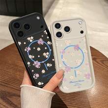 Flower phone case suitable for  17 16 16E 15 14 13 12 11 Pro Max 17 Air 16 Plu silicone all inclusive protection anti slip and anti fall soft case - Concha escalonada 17 flores SKU2 - Ver 3