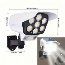 1/2pcs Solar Powered Outdoor Motion Sensor Spotlight With 77 LED Lights, Suitable For Home, Garden, Porch And Driveway Wireless Security Camera Easy Installation, Plastic Material, Solar Powered Security Camera - 2pc - View 5