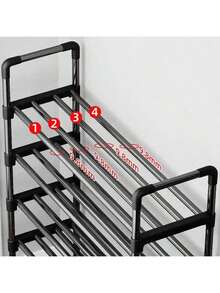 1 Set de 2/3/4/5/6 niveles de estantería simple para zapatos, organizador de zapatos de varios niveles independiente para el hogar, adecuado para dormitorios de estudiantes - Multicolor - Ver 6
