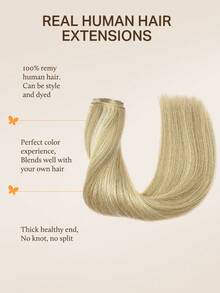 DOORES Halo Hair Extensions 100% Human Hair 12-22 Inches 70-120g Invisible Halo Hair Extensions With Adjustable Clips And Invisible Wire - S16 - View 2