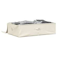 Caja de almacenamiento de tela vidaXL 70x40x18 cm color crema - Beis - Ver 4