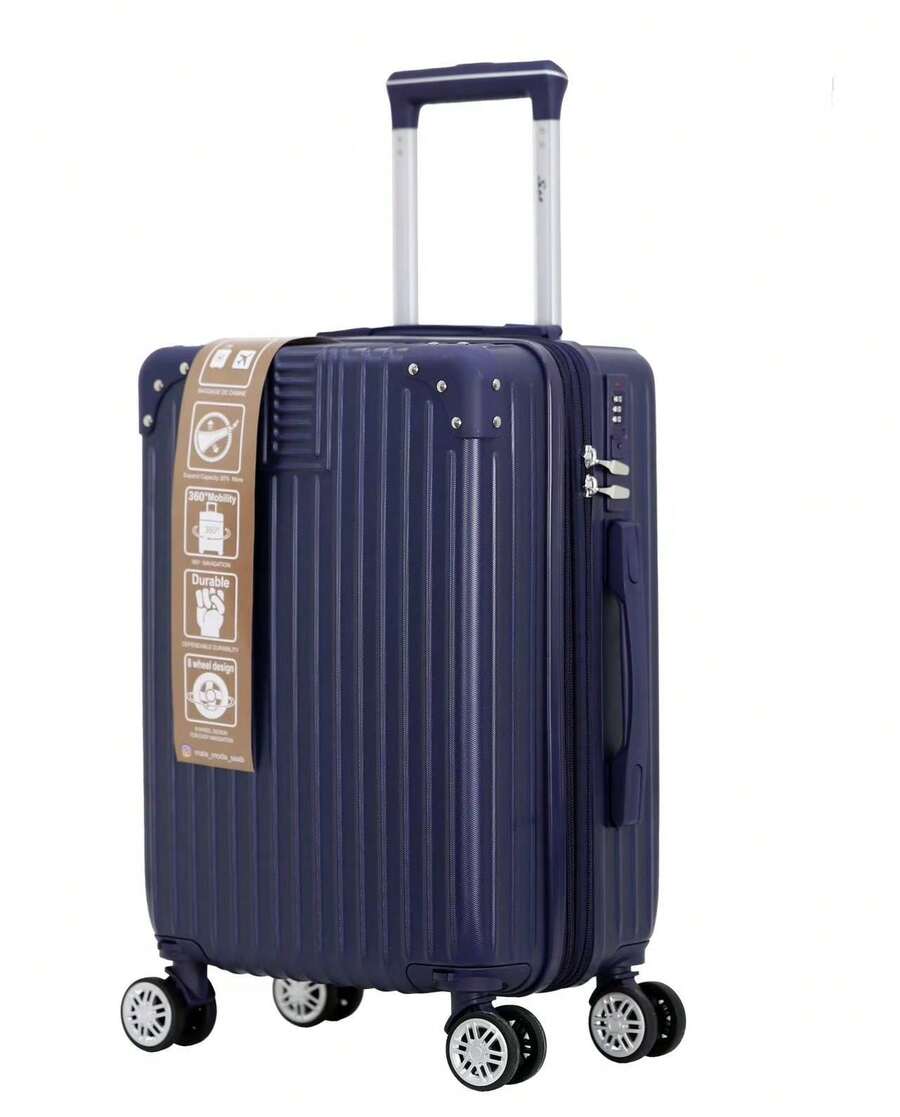 Carry-On Suitcase With 360° Wheels. The Wheels Are Removable. ABS. - 藍色 - 查看 1