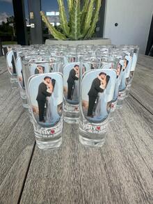 Personalized Wedding Shot Glasses – Engraved Party Glasses, Wedding Gift For Guests, Unique Celebration Glassware, Custom Party Shot Glass, Engraved Wedding Gift, Wedding Celebration Glass, Custom Drinkware, Bridal Party Favor, Custom Name Shot Glass, Groom Bride Gift, Reception Tableware - Multicolor - View 3