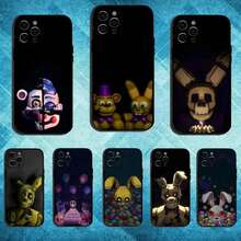Funda de teléfono F-Fnaf compatible con 17,16,15,14,13,12,11 Plus, Pro Max, cubierta suave negra, funda compatible con  17 pro max, funda  17 pro, funda  17, funda  16 pro max - z1 - Ver 3