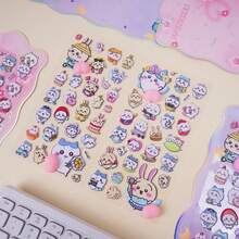 1pc 3D Puffy Stickers - Stress-Relieving Foamed Leather Decals For Kids Scrapbook & Reward System | Reusable Decor New Year's Gift, Valentine's Day Gift, Easter Gift! - Multicolor - View 2