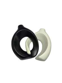 2 pezzi Set di vasi decorativi con ghirlanda floreale moderna, stile minimalista bianco creativo, adatti per soggiorno, ingresso, libreria, mensola del camino, decorazione centrale - Multicolore - Visualizzare 8