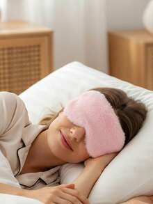 1-Piece Sleep Eye Mask, Soft Fleece Eye Mask, Cute Heart Cloud Eye Mask, Fleece Eye Mask, Nap Health Eye Mask, Silk Fleece Sleep Eye Mask, Comfortable Eye Mask, Colored Satin Night Light-Blocking Eye Mask - Multicolor - View 2