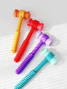 BELLKIDS 1个锤子道具，4种颜色，吸盘卡片，认知卡片，吸盘锤子，敲击道具，吸盘道具，识字游戏，适用于课堂、派对游戏、教学辅助工具 - 彩色 - 查看 8