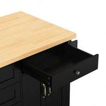 Mobile Storage Islands - Black+Natural + MDF-1 - View 11