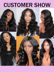 13x6 Lace Front Wig, 180% Density Human Hair, Transparent Lace Front Wig With Baby Hair, Suitable For Daily Wear, Natural Black - Natural Black - View 5