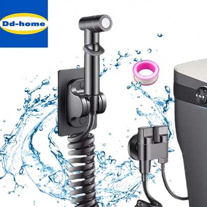 Juego de pistola de bidé, chorro de agua de alta presión, rociador de bidé de mano, limpieza de inodoros, ducha higiénica para accesorios de baño