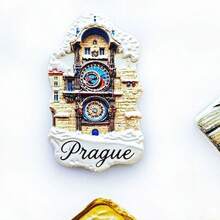 1pc Resin Refrigerator Magnet, Poland, Austria, Czech Landmarks Of Krakow, Hallstatt, Prague, Travel Souvenir, Home Decor Magnets For Bedroom, Kitchen, Wall, Creative Gift - Multicolor - View 7