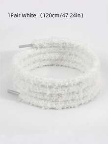 1 paire de lacets extra larges et moelleux, style coréen à la mode polyvalent et mignon, 100 cm/120 cm unisexe, convient aux baskets/chaussures basses décontractées/bottes de neige/chaussures de mariage, plusieurs couleurs disponibles, accessoire décoratif de remplacement pour chaussures - Multicolore - Voir 13