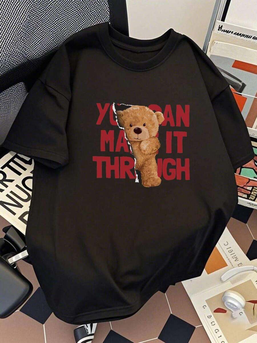 Men T-Shirts - 黑色 - 查看 1