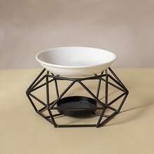 1PC Iron Art & Ceramic Aromatherapy Burner - Candle-Heated Essential Oil Lamp, Air Purifying & Soothing Fragrance Lamp - Multicolor - View 6