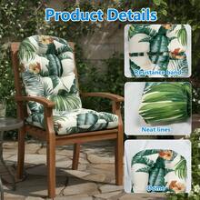 Adirondack Chair Cushion Patio Chair Cushion Pad High-Back Chair Cushion Waterproof Thickened Tufted Rocking Chair Cushion 110*50*10cm Dome-Shaped Cushion, Elastic Straps For Fixation,Colorfast High-Back Indoor/Outdoor Terrace Relaxation Cushion Seat Cushion For Patio Furniture Chair Pads - màu xanh lá - Xem 2