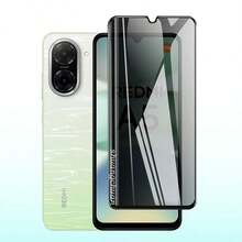 3-In-1 Transparent Phone Case For Redmi A5 4G, Thick Corner Anti-Drop Protective Cover + High-Definition Tempered Glass Screen Protector + Anti-Peeping Tempered Glass Film, Poco C71 4G - 3in1 - View 7