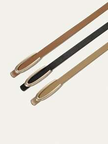 1/2/3/4pcs Minimalist Fashion Figure-8 Buckle Belts For Women, Elegant High-End Design For Dresses, Coats, Casual Daily Wear, Suitable As Gifts - Multicolor - View 8