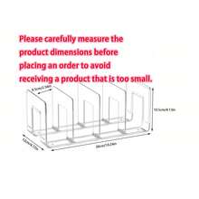 1/2/4pcs Transparent Minimalist Storage Rack, Acrylic Material, Multi-Functional Compartment Organizer, Easy To Wipe Clean, Suitable For Wardrobe/Closet, Handbag/Clothing/Shoes Storage, Thickened Simplistic Desktop File Organizer - Clear - View 7