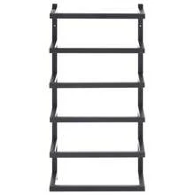 vidaXL Portatovagliolo Noir 24x12x48 cm Acero - nero - Visualizzare 4