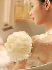 1/4pcs Loofah Sponge, 4pcs Lace Exfoliating Loofah Sponge For Home Spa Bath, Fluffy Net Brush, Pumice Bath Powder Puff For Face And Body, Rich Foaming Net Loofah, Bath Flower Ball, Bath Sponge Tennis, Bathroom Accessories, Home Supplies, Student Supplies, Back To School, Dorm Essentials - Random Color - View 2