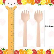 200 Pcs tenedores desechables, Sin Lavado de Manos  Cuchara de Postre Desechable, Para Helados, Postres, Fiestas, Camping, Bodas, Cenas, Eventos, Cumpleaños,37327736 - Multicolor - Ver 2