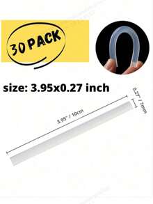 100支迷你超透明热熔胶棒，尺寸：0.27 x 7.87英寸，透明热熔胶，顺滑清澈，无异味，粘性强，兼容大多数热熔胶枪，适用于DIY、艺术、工艺、密封、木工、塑料、织物、陶瓷等。产品工具的操作时间可能存在5%的差异。