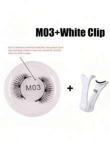 1 Set de Pestañas Magnéticas con Pinzas y Aplicador Profesional, Reutilizables, Sin Necesidad de Pegamento, Estilo dibujos animados, Naturales y Esponjosas, Suaves y Ligeras, Ideal para Maquillaje, Viajes, Fiestas - Multicolor - Ver 12