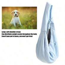 Pet Sling Carrier Small Dog Cat Carrier Sling Bag Pet Sling Carrier Bag Bolsa de Transporte de Manos Libres Segura para Perros con Gancho de  para Caminar Al Aire Libre - como en la foto - Ver 6