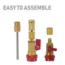 R134A/R1234YF阀芯拆装高低压维修工具，适用于标准和JRA阀芯接头