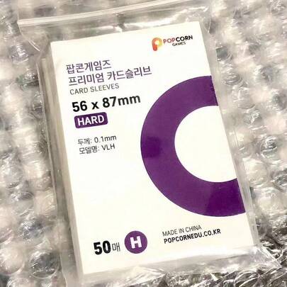 50张韩国产透明无酸CPP卡套，3英寸全息保护膜，适用于相册活页装订