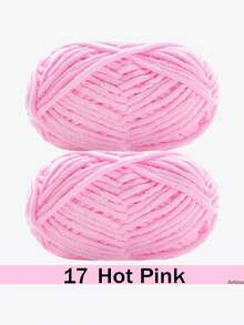 1/2包天鹅绒柔软纱线，50克/包，60米/包，手工DIY编织中等粗细纱线，冰棒纱线，粗涤纶柔软编织纱线，适合DIY工艺品 - 彩色 - 查看 63