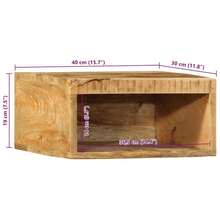 Meuble TV mural vidaXL 40x30x19 cm Bois de manguier brut - Tabac - Voir 10
