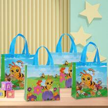 5/10/18/25pcs Christmas Hardworking Bee Printed Party Gift Bags, Suitable For Gift Wrapping And Party Supplies, Small Gift Bags, Bee Non-Woven Fabric Gift Bags, Wholesale Gift Bags, Large Gift Bags, Customized Gift Bags, Holiday Gifts, Festival Packaging, Classic Holiday, Decorative Bags, Sturdy Handles, High Quality Gift Bags, Holiday Gift Bags, Christmas Gift Bags, Small Gift Bags, Christmas Bags, Birthday Bags - Multicolor - View 10
