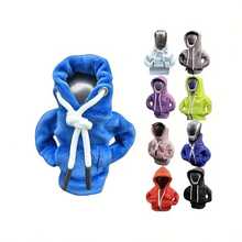 1 Piece Of All-Season Versatile Car Gearshift Hoodies, Mini Car Gearshift Cover Hoodies, Car Gearshift Cover, Warm In Winter And Sweat-Absorbing In Summer, Cute And Charming - Blue - View 6