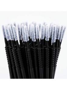 500pcs Disposable Micro Eyelash Brushes, One-Time Use Eyelash Wands For Eyelash Extension, Nail Polish, Lip Makeup, Black - Black - View 4