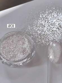 1 Bottle Of High-Quality Nail Glitter, Popular Whitening Snowflake Flakes, Iridescent Opal Cloud Silk Fine Glitter, DIY Nail Decoration Glitter, Nail Art Decoration Accessories, Nail Care Products