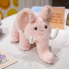 1pc Cute Plush Realistic Elephant Stuffed Animal Doll, Home Decor Sofa Bedroom Plush Elephant Pillow, Holiday Gift - Multicolor - View 5