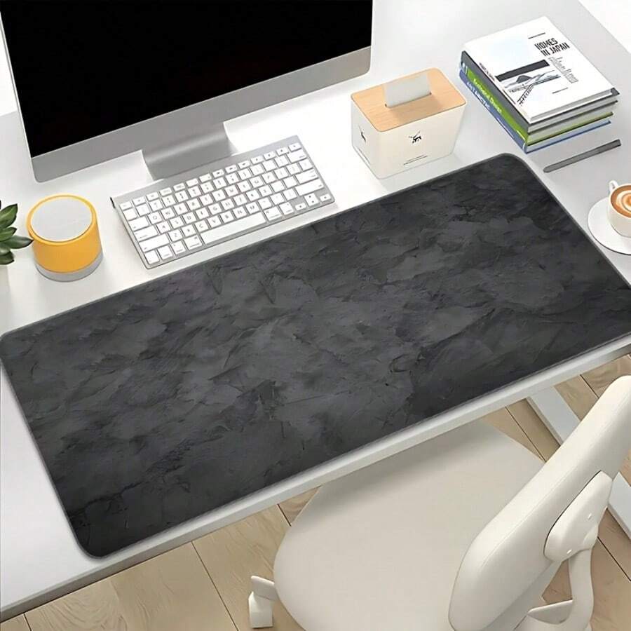 Extra Large Gray Rubber Mouse Pad, Marble Texture Design - Ideal For Office And Gaming, Essential For Home Workstation, Desk Mat | Marble Pattern | Durable Desk Pad, Workstation Mouse Pad - Multicolor - View 1