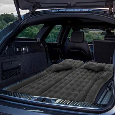 kangten Aufblasbar Luftmatratze Auto aufblasbares Bett SUV Air Bett Camping Bett mit 2-teiliges Kissen, Schwarz