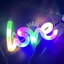 1pc Love Letter Shaped Light, 3 Lighting Modes, Color Options, Suitable For Gift Box Decor, Cake Decor, Bouquet Decor Light, Valentine's Day Decor String Light - White - View 11