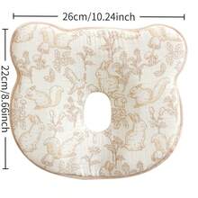 Almohada para bebé con bonito estampado, cómoda y acogedora, que moldea la cabeza del bebé para dormir y prevenir la cabeza plana. - Blanco - Ver 6