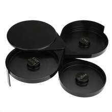 Salt Rimmer, Bar Glass Rimmer Margarita Salt Sugar Cocktail Rimmer 3 Tier Rotating Trays Bartender Tool For Bar, Clubs, And Home Parties - 1 - View 2