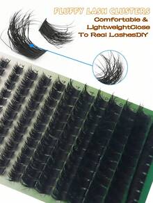 10-16mm Curl D DIY 168pcs Cluster Eye Lashes 150D 3D Extensions Fluffy Volumized False Eyelashes Faux Mink Hair Makeup Tool For Beauty Resuable