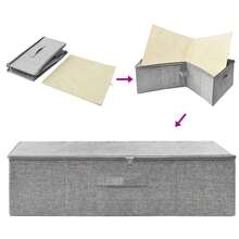 Boîte de rangement en tissu vidaXL 70 x 40 x 18 cm Gris - Gris - Voir 7