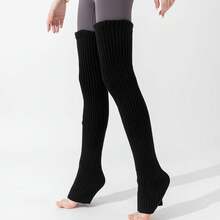 Fashionable Windproof And Warm Layered Sock Socks With Extended Length For Footwear, Women's Autumn/Winter Outerwear, Versatile Layering, Shark Pants, Tall Thigh Socks - Xám nhạt - Xem 6