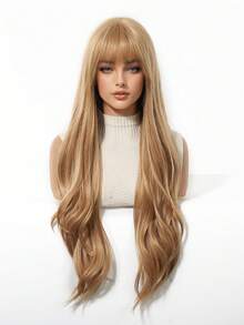 30 Inch Extra Long Curly Wig, Golden Blonde, Suitable For Women's Daily Wear, Heat-Resistant Synthetic Wig, Suitable For Daily, Party, Wedding And Other Occasions, Beginner-Friendly - 金色 - 查看 2