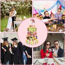 Acrylic Clear Round Cupcake Stand, Wedding Cupcake Tower Rack, Cupcake Display Stand For Dessert Table, Birthday Party Cupcake Tiered Holder, Wedding And Birthday Supplies, Home And Party Decorations - Clear - View 9